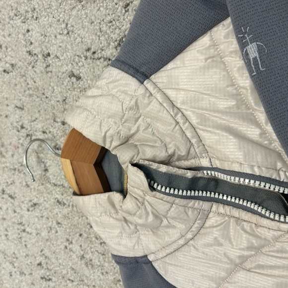 Smartwool M GUC Smartloft double propulsion W Gray and Cream Quilted Jacket - Picture 12 of 13